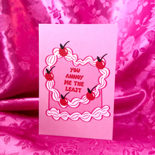Load image into Gallery viewer, Valentine's Day Greeting Card "You Annoy Me The Least" | Sarcastic Funny Galentines Day Gift
