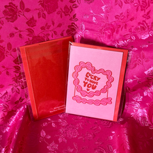 Load image into Gallery viewer, Valentine's Day Greeting Card "Lucky To Have You" | Galentines Day Gift Illustrated Cake